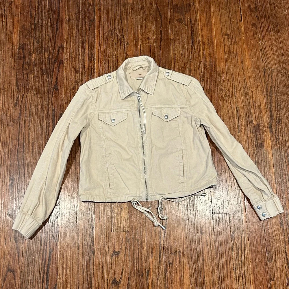 BlankNYC Full Zip Twill Utility Jacket